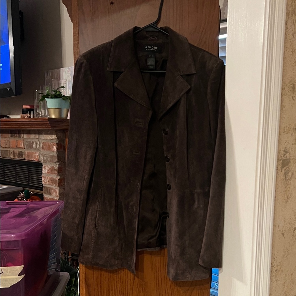 Liz Claiborne Women's Dark Brown Leather Jacket